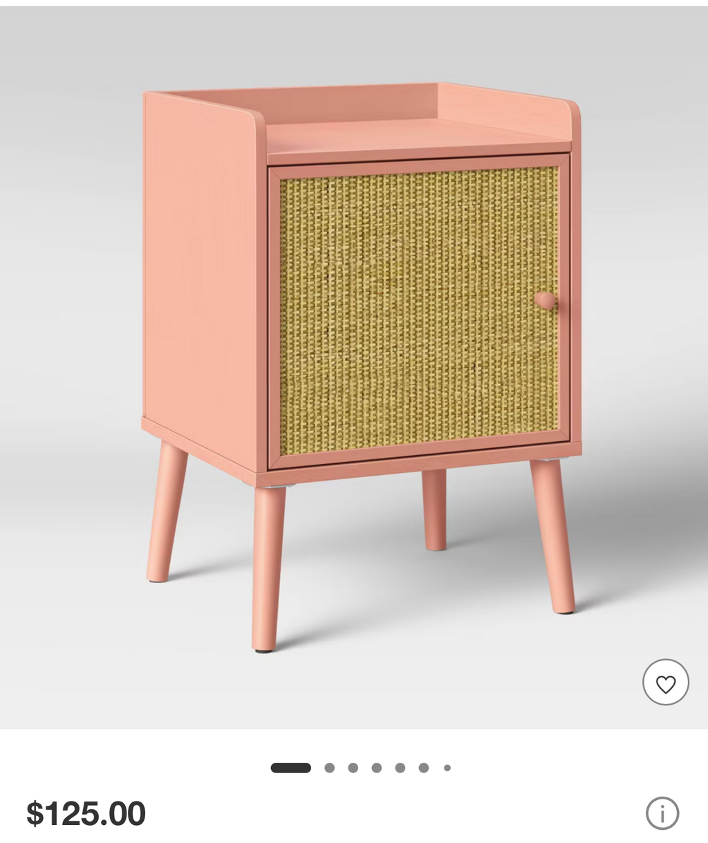 Pink nightstand