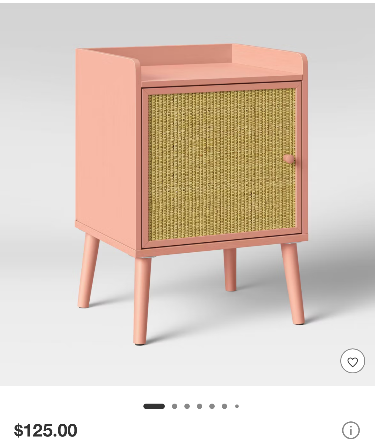 Pink nightstand