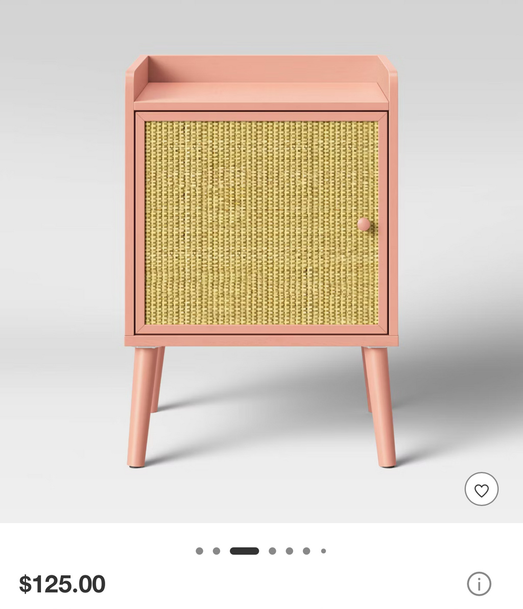 Pink nightstand