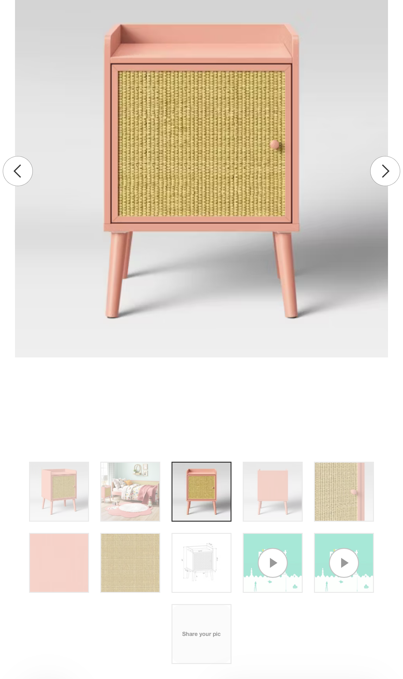 Pink nightstand