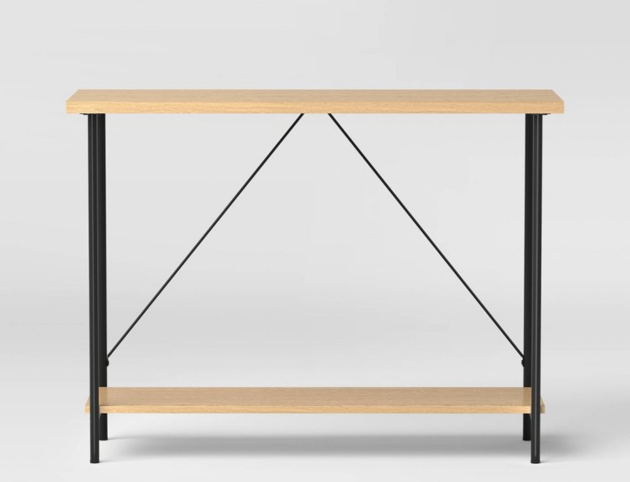 Wood and Metal Console Table - Natural