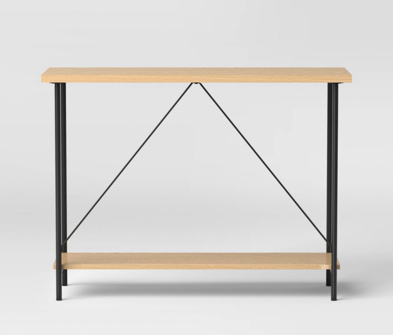 Wood and Metal Console Table - Natural