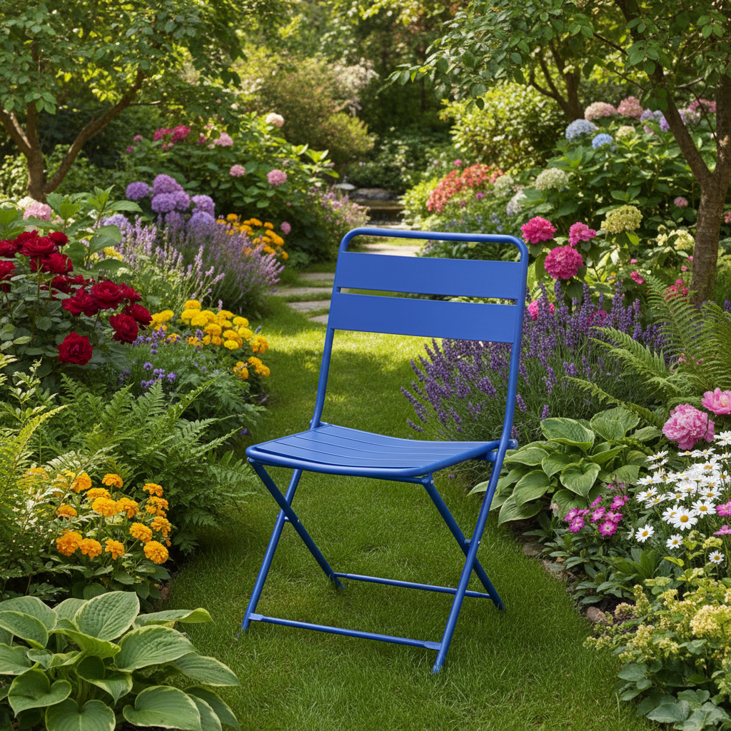 Set table and folding chair