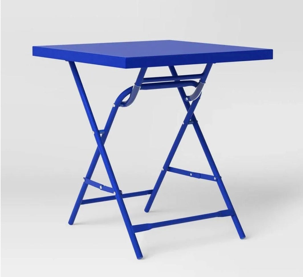 Set table and folding chair