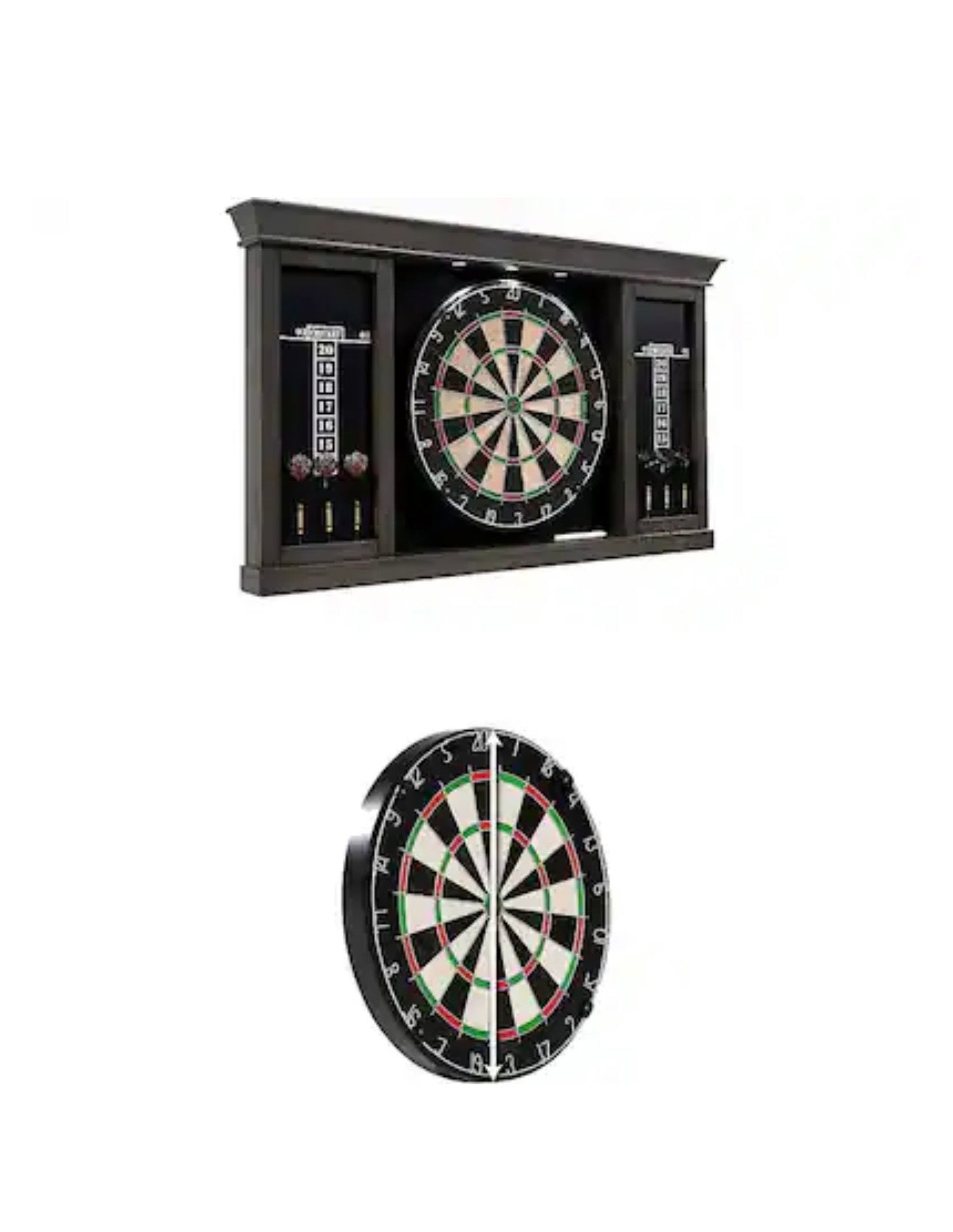 MD Sports Barrington Palmer Dartboard Cabinet with LED Lights