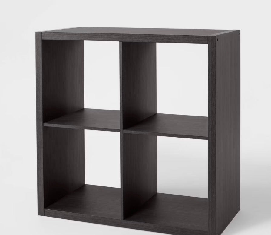 Brightroom 4-Cube Shelf - Black Oak