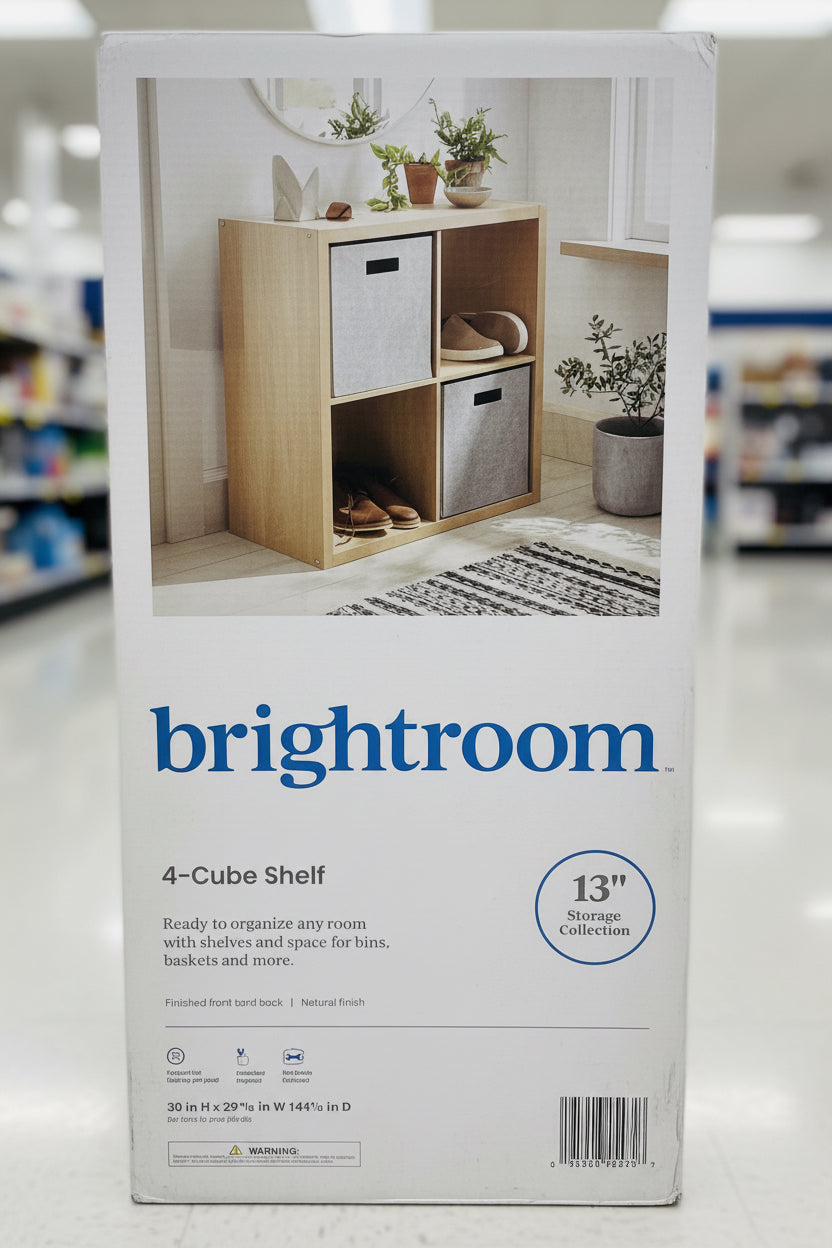 4-Cube Storage Organizer Shelf