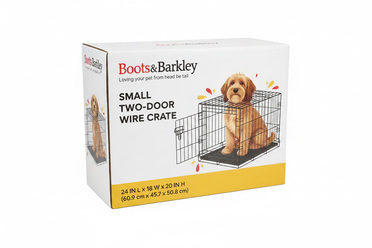 Boots & Barkley Small Two-Door Wire Pet Crate