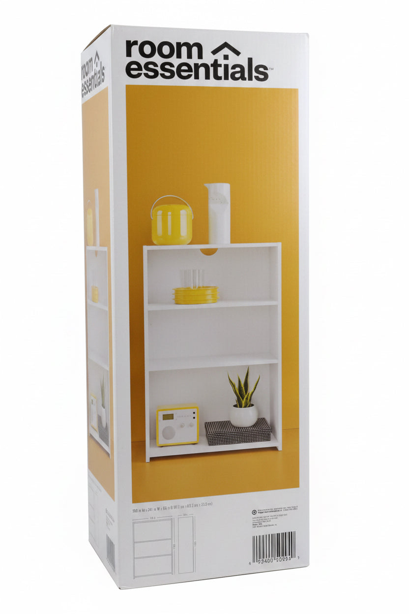 Room Essentials 3-Shelf Bookcase White