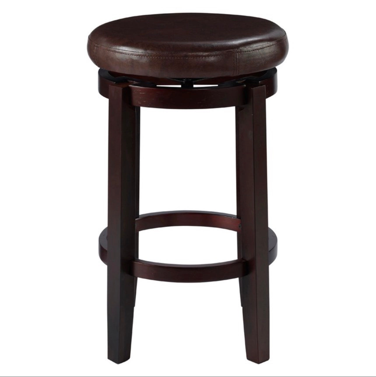 Swivel Bar Stool - Brown Faux Leather