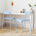 Room Essentials 2-Pack Blue Metal Counter-Height Stools