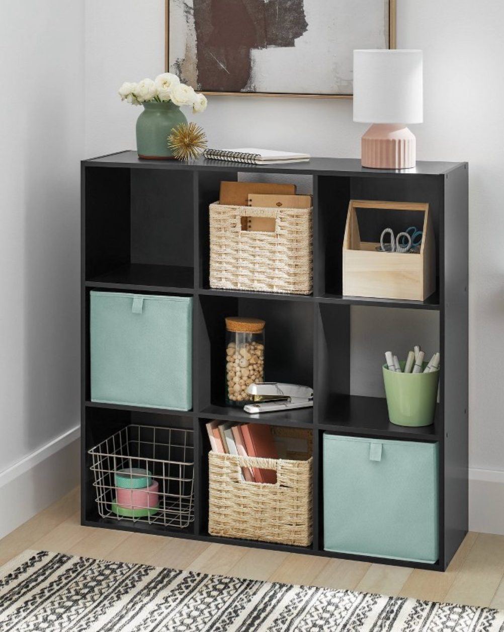 Whitmor 9 Section Cube Organizer - Black