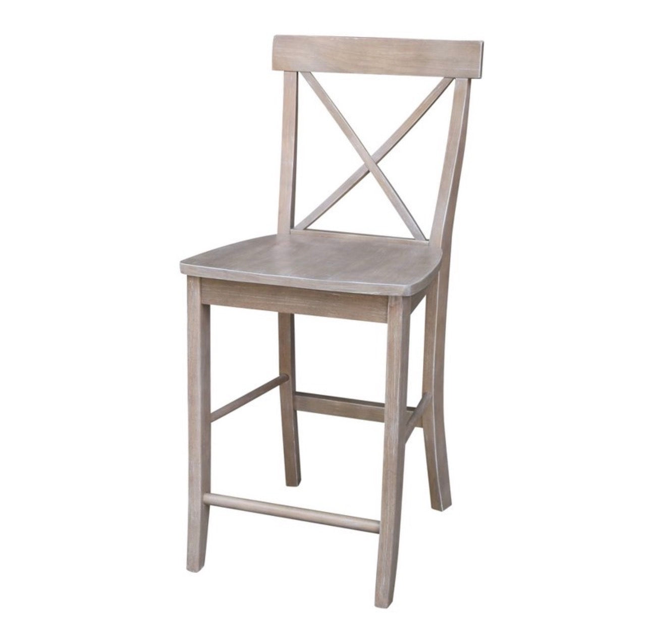Linon Torino Greywash X Back Counter Stool