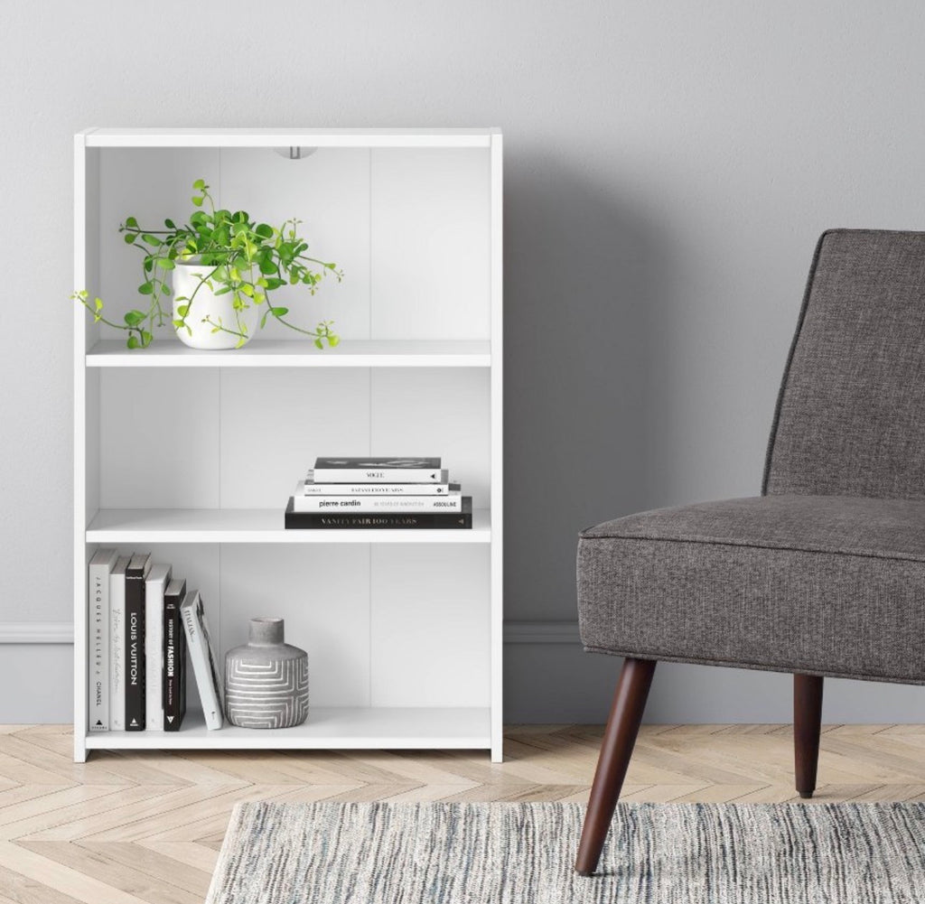 Room Essentials 3-Shelf Bookcase White
