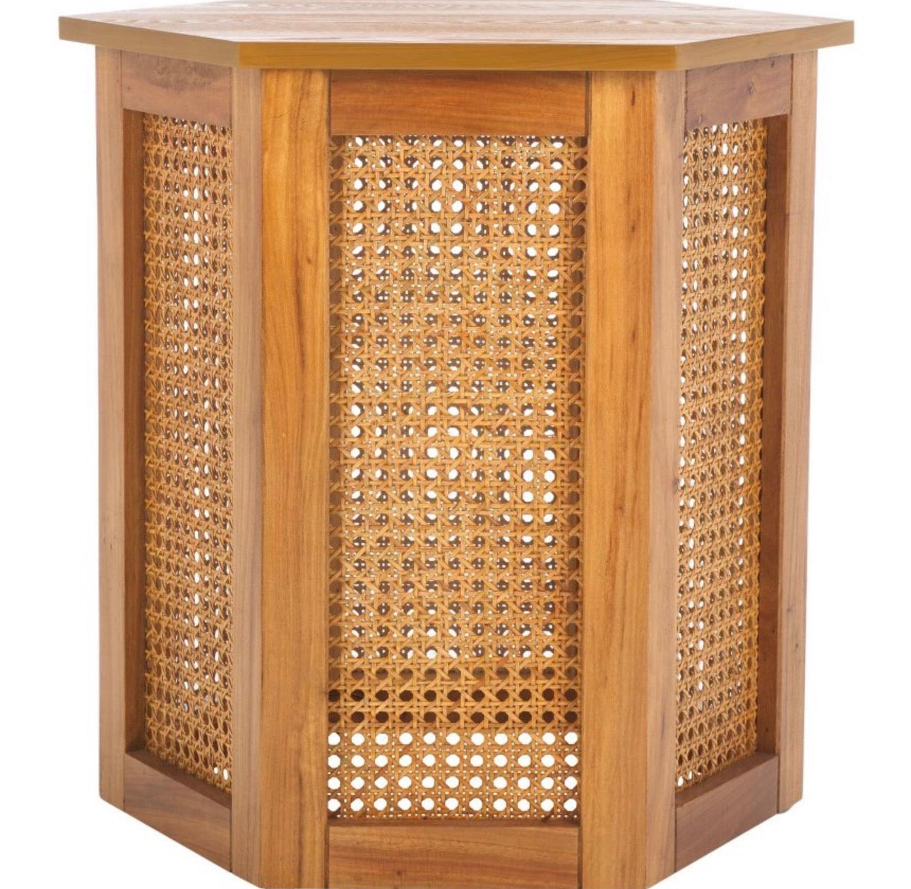 Safavieh Lazelir Hexagon Cane Accent Table - Natural
