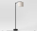 Threshold Downbridge Floor Lamp with Black/Tan Shade