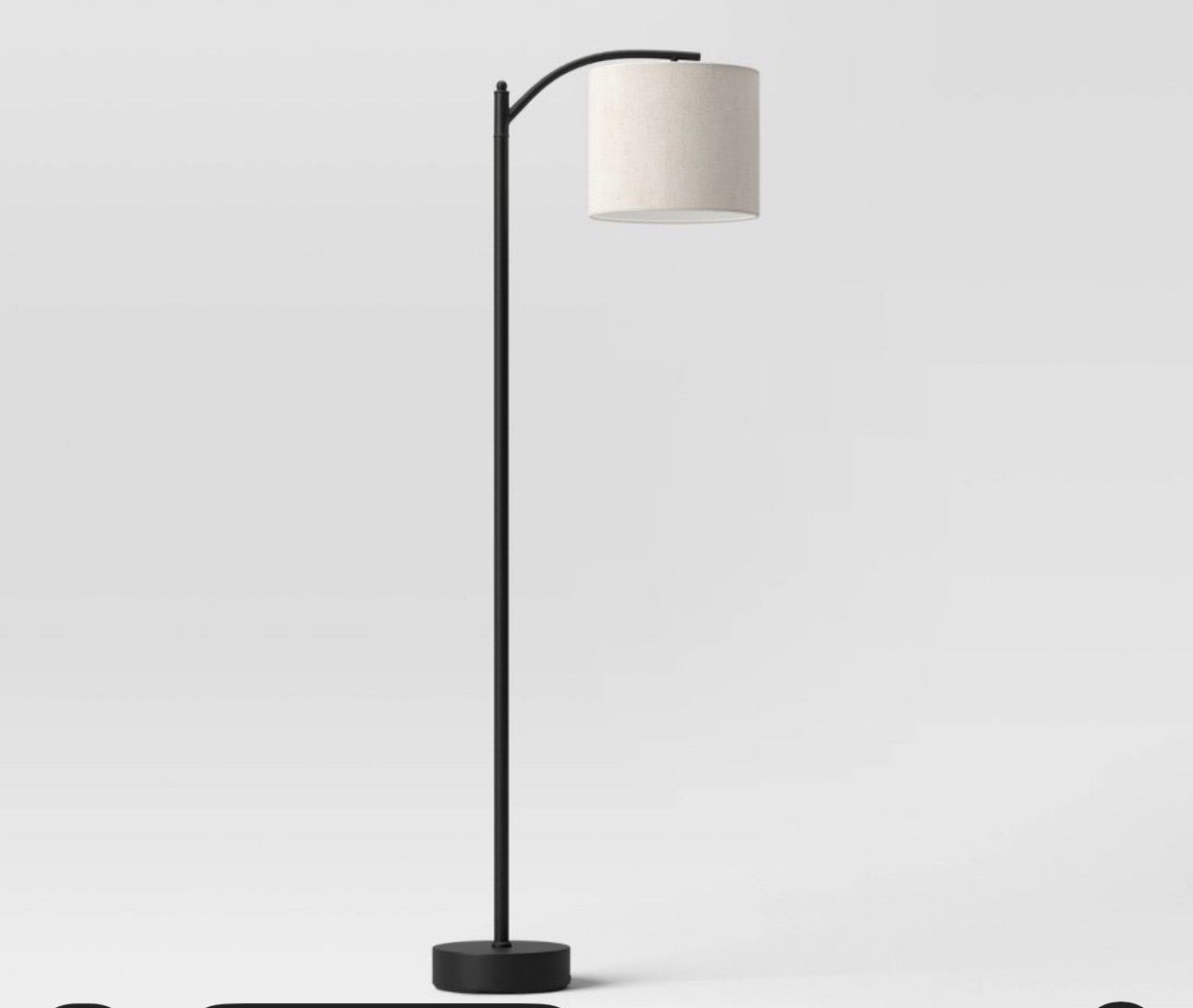 Threshold Downbridge Floor Lamp with Black/Tan Shade