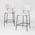 Room Essentials Counter-Height Stools (2 Pack) - Cream Bouclé